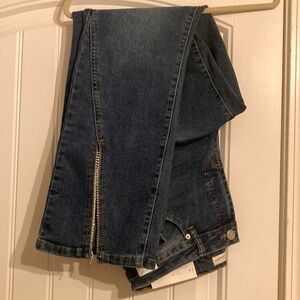 Denim straight leg jeans